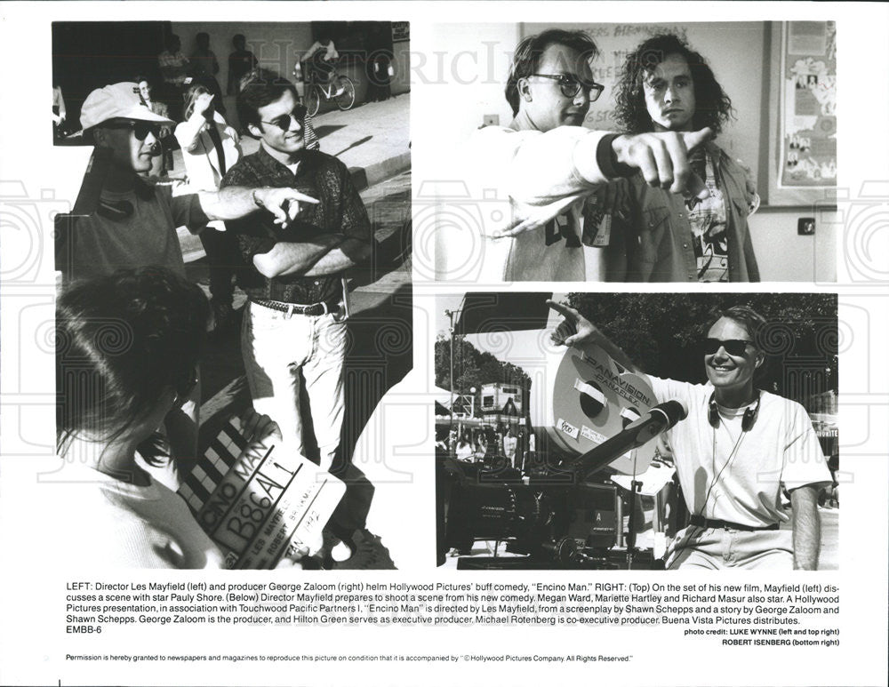 1992 Press Photo Encino Man director Les Mayfield producer George Zaloom - Historic Images