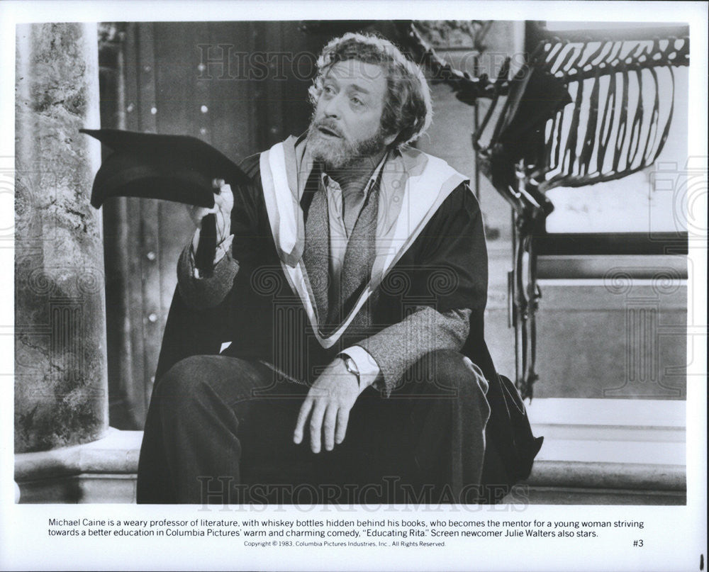 1983 Press Photo Michael Caine Actor Drama Film Movie Educating Rita - Historic Images