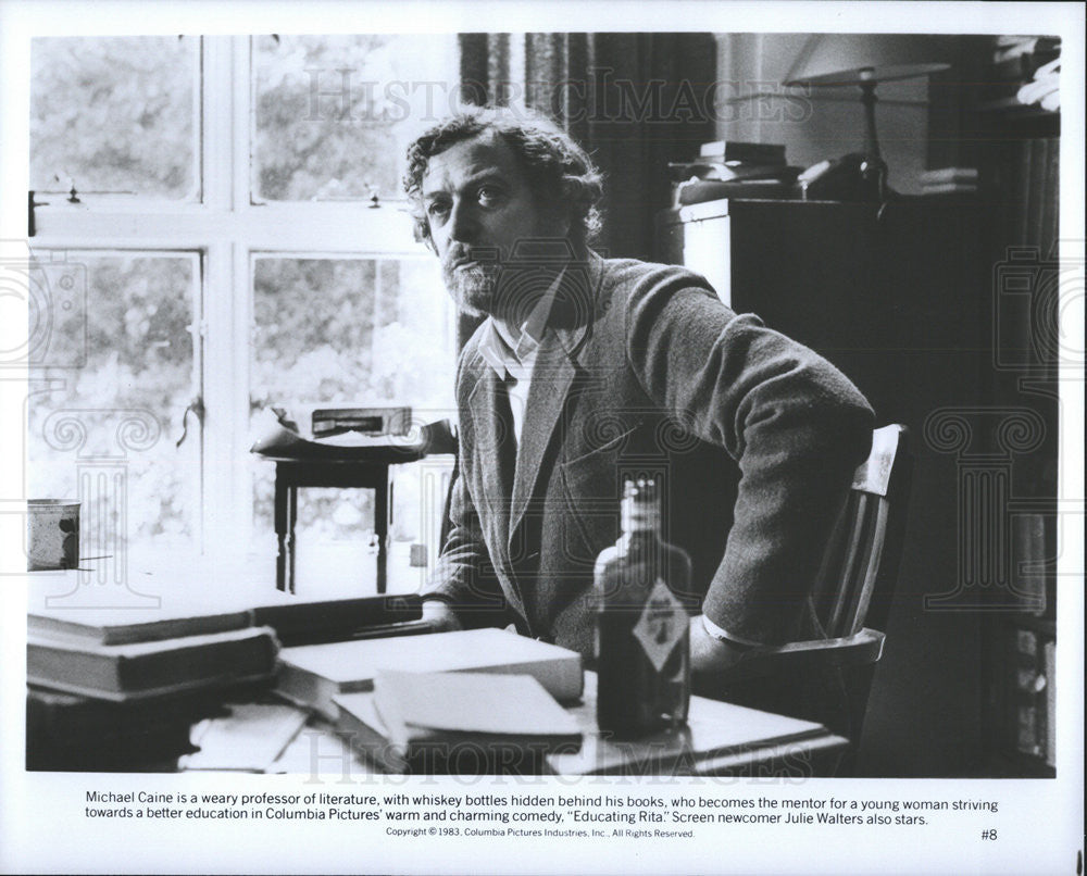 1983 Press Photo Michael Caine Actor Portrays Professor Educating Rita Movie - Historic Images