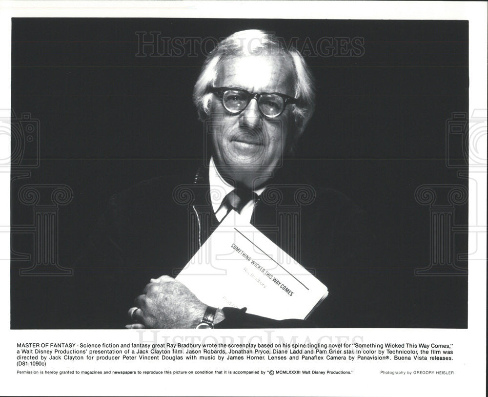 1983 Press Photo Rad Bradbury Screenwriter Something Wicked This Way Comes Film - Historic Images