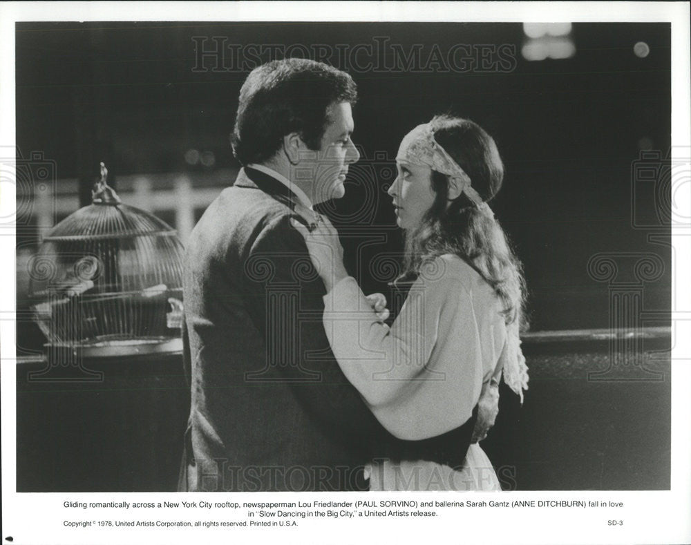 1978 Press Photo Paul Sorvino &amp; Anne Ditchburn in &quot;Slow Dancing in the Big City&quot; - Historic Images