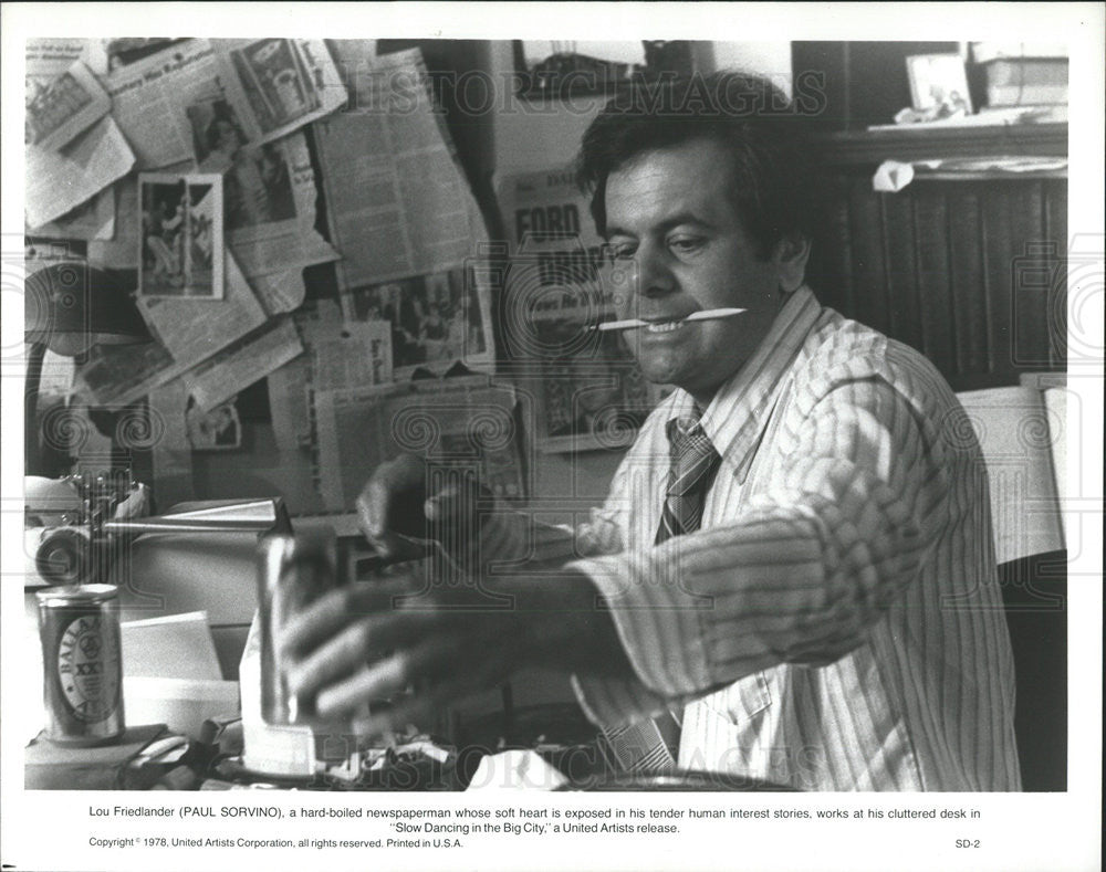 1978 Press Photo Paul Sorvino in &quot;Slow Dancing in the Big City&quot; - Historic Images