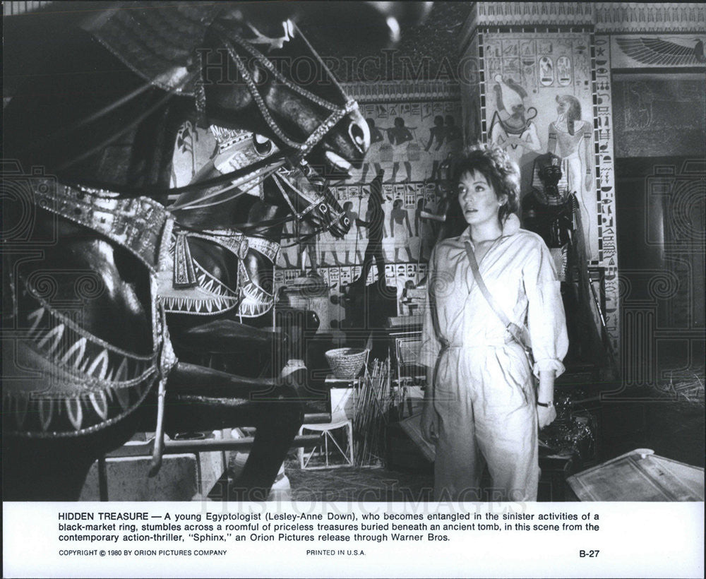 1980 Press Photo Lesley-Anne Down Stars In "Sphinx" - Historic Images