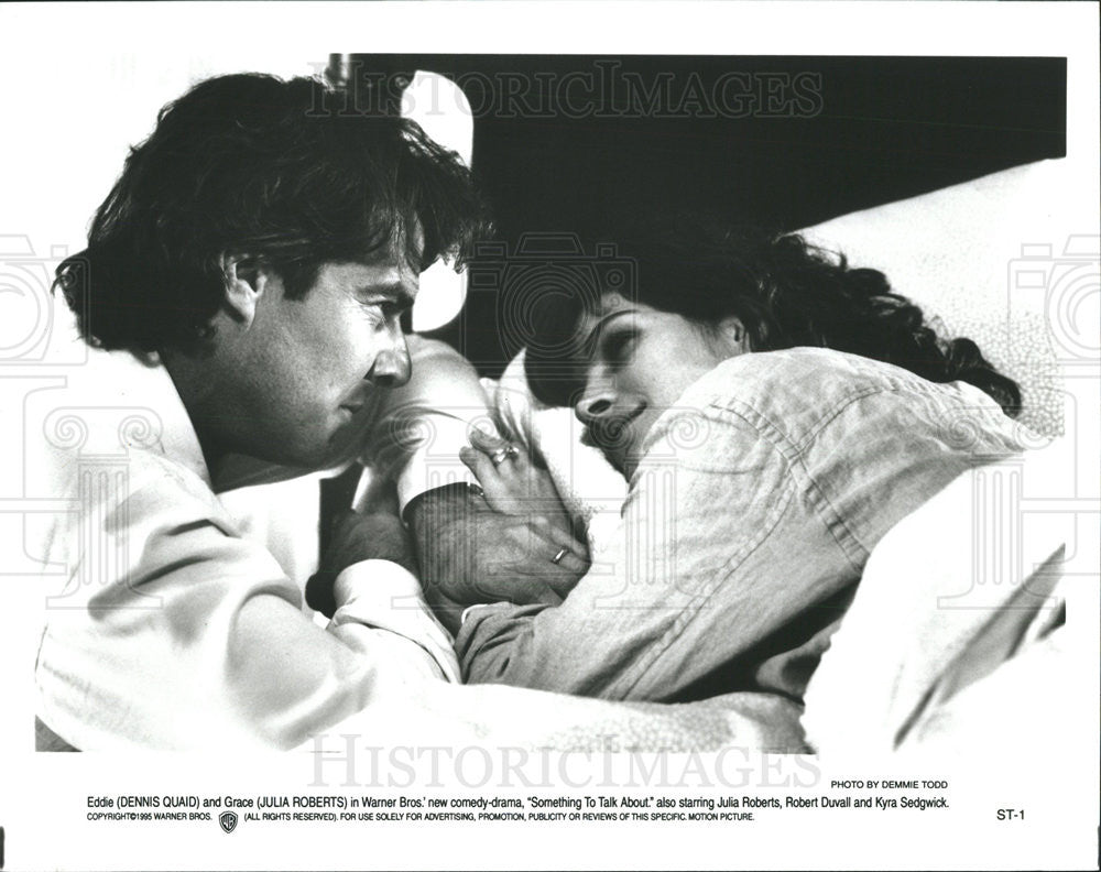 1995 Press Photo Dennis Quaid, Julia Roberts in &quot;Something To Talk About&quot; - Historic Images