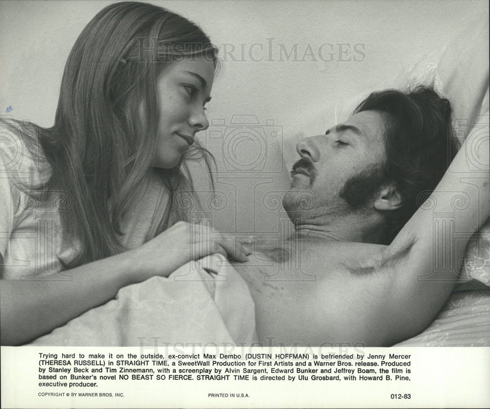 1978 Press Photo Dustin Hoffman & Theresa Russell Star In Straight Time - Historic Images