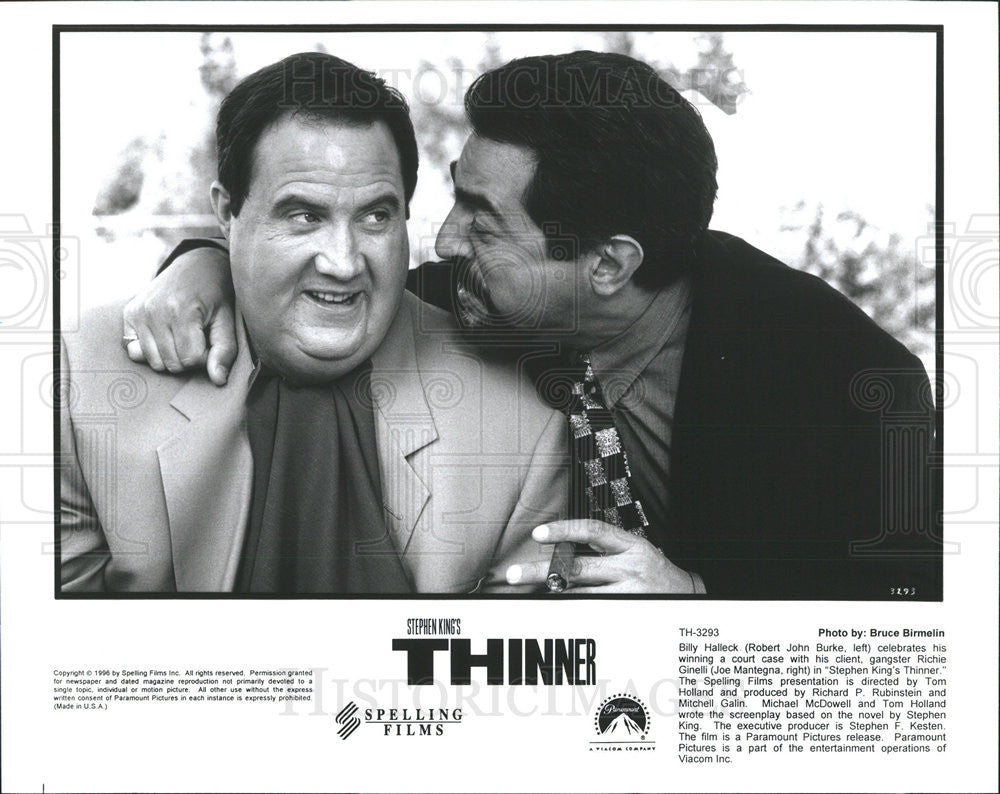 1996 Press Photo Robert John Burke &amp; Joe Mantegna in Stephen King&#39;s &quot;Thinner&quot; - Historic Images