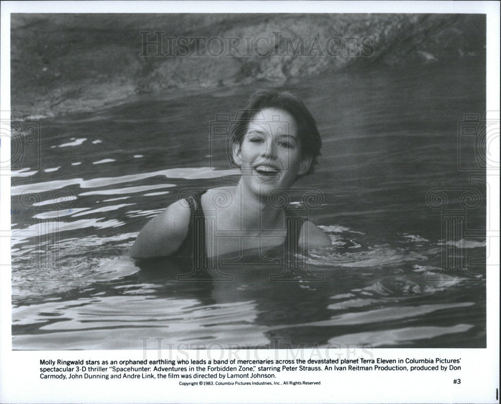 1983 Press Photo Molly Ringwald &quot;Spacehunter. Adventures in the Forbidden Zone&quot; - Historic Images