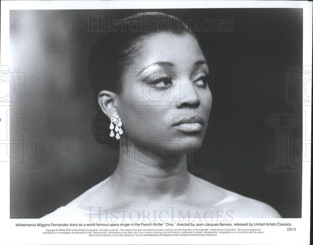 1982 Press Photo Wilhelmenia Wiggins Fernandez stars in &quot;Diva&quot; - Historic Images