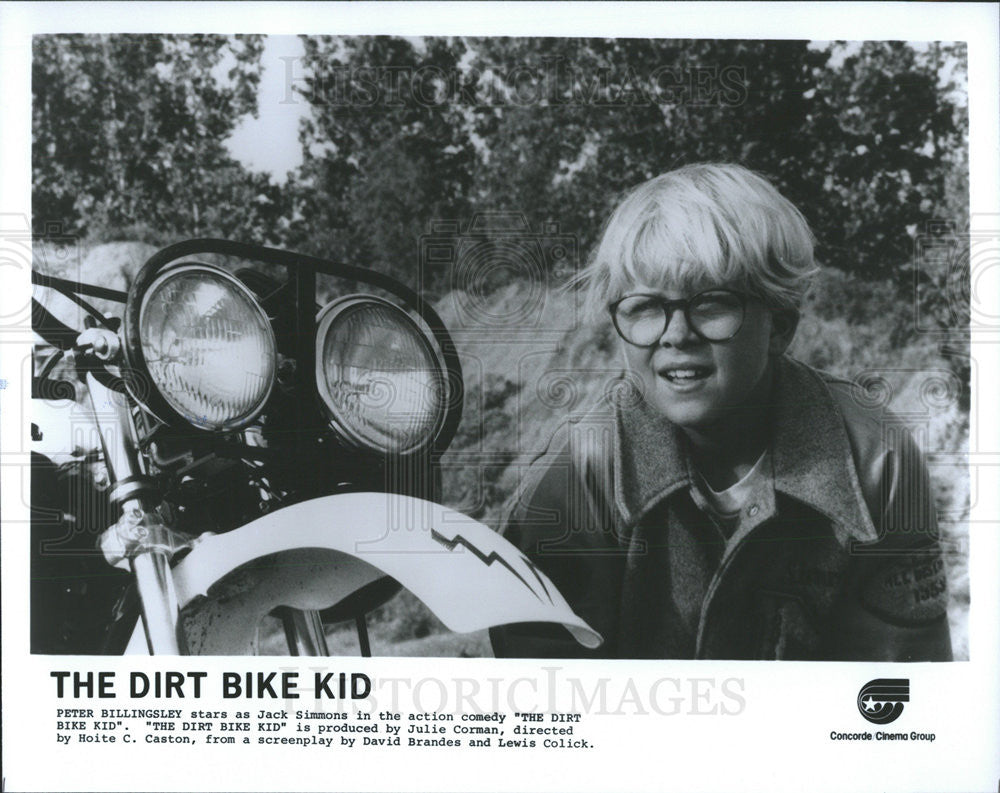 1985 Press Photo The Dirt Bike Kid Peter Billingsley - Historic Images