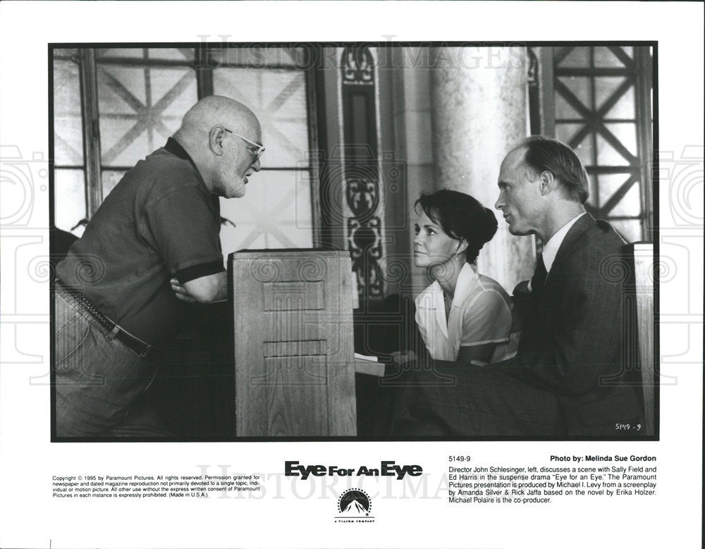 1995 Press Photo John Schlesinger Director Sally Field Ed Harris Actors Eye For - Historic Images