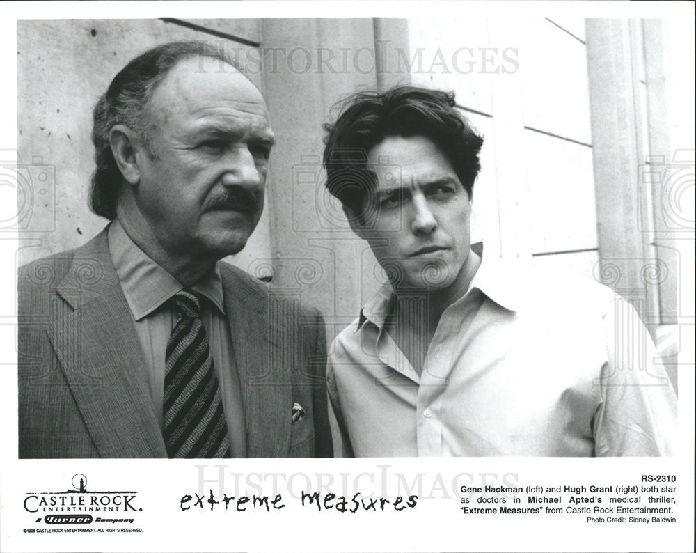 1996 Press Photo Gene Hackman &amp; Hugh Grant Star In Extreme Measures - Historic Images