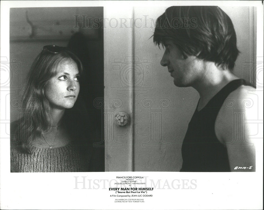 1980 Press Photo Every Man for Himself Isabelle Huppert Jacques Dutronc - Historic Images