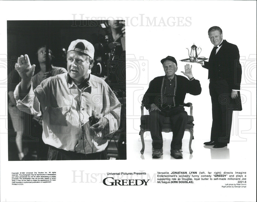 1994 Press Photo Greedy Jonathan Lynn Kirk Douglas - Historic Images