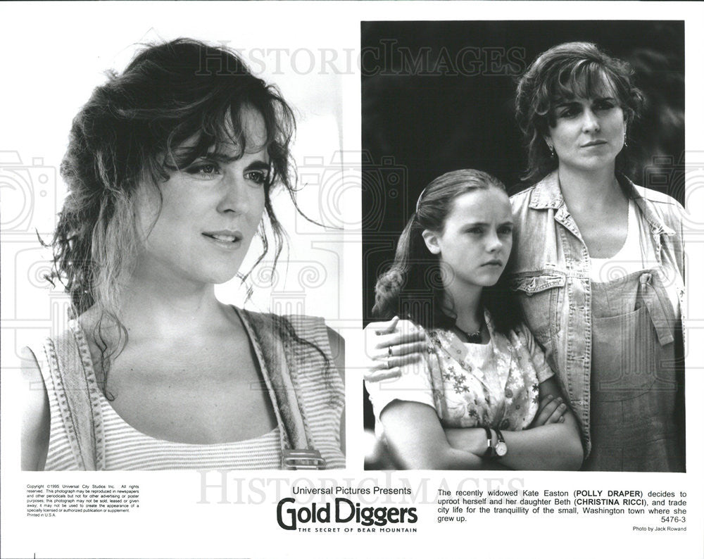 1995 Press Photo Polly Draper & Christina Ricci Star In "Gold Diggers" - Historic Images