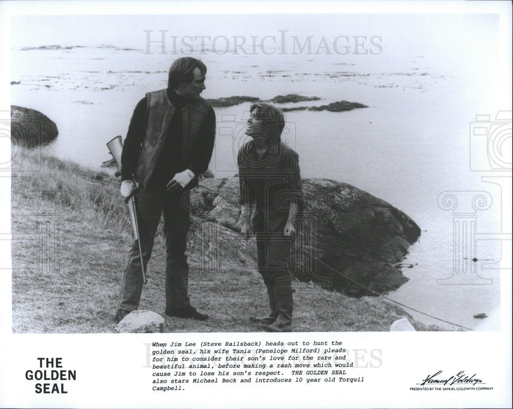 Press Photo Steve Railsback Penelope Milford Actors Golden Seal - Historic Images