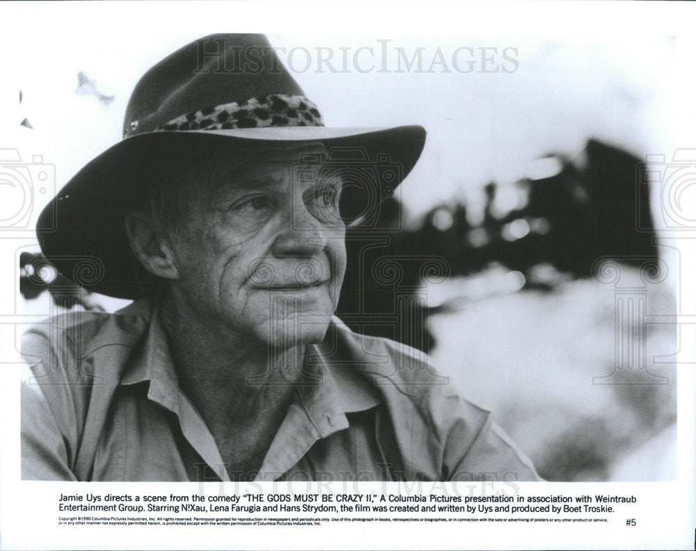 1990 Press Photo Jamie Uys Director Gods Must Be Crazy II - Historic Images