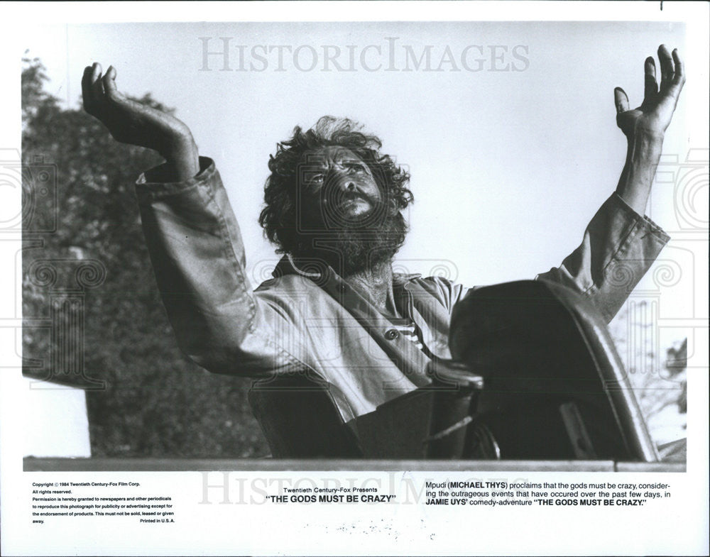 1984 Press Photo Michael Thys Actor Gods Must Be Crazy - Historic Images