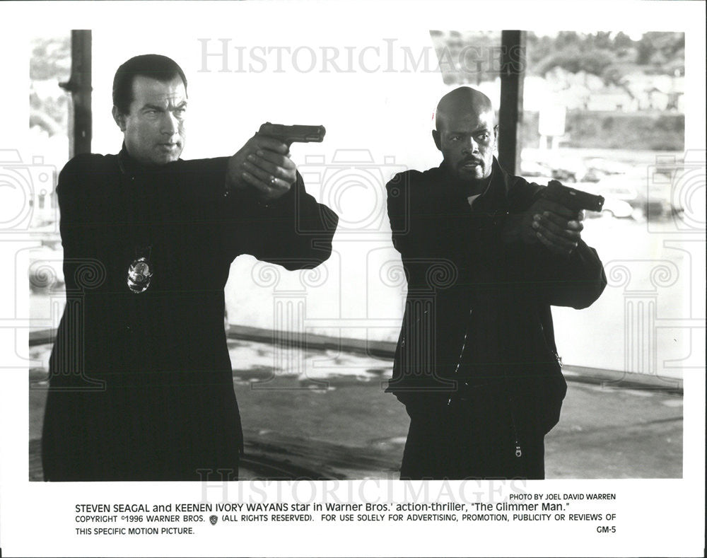 1996 Press Photo The Glimmer Man Steven Seagal Keenen Ivory Wayans Action Movie - Historic Images