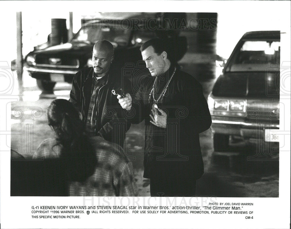 1996 Press Photo The Glimmer Man Steven Seagal Keenen Ivory Wayans Action Movie - Historic Images