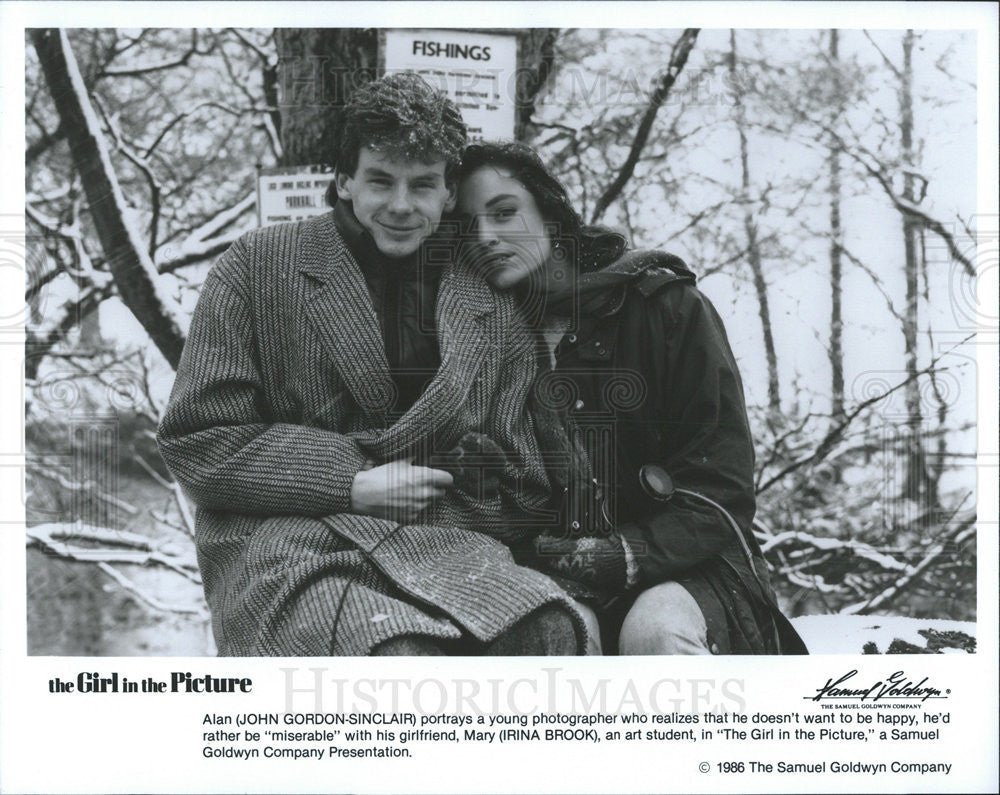 1986 Press Photo John Gordon-Sinclair Irina Brook Actors Girl Picture - Historic Images