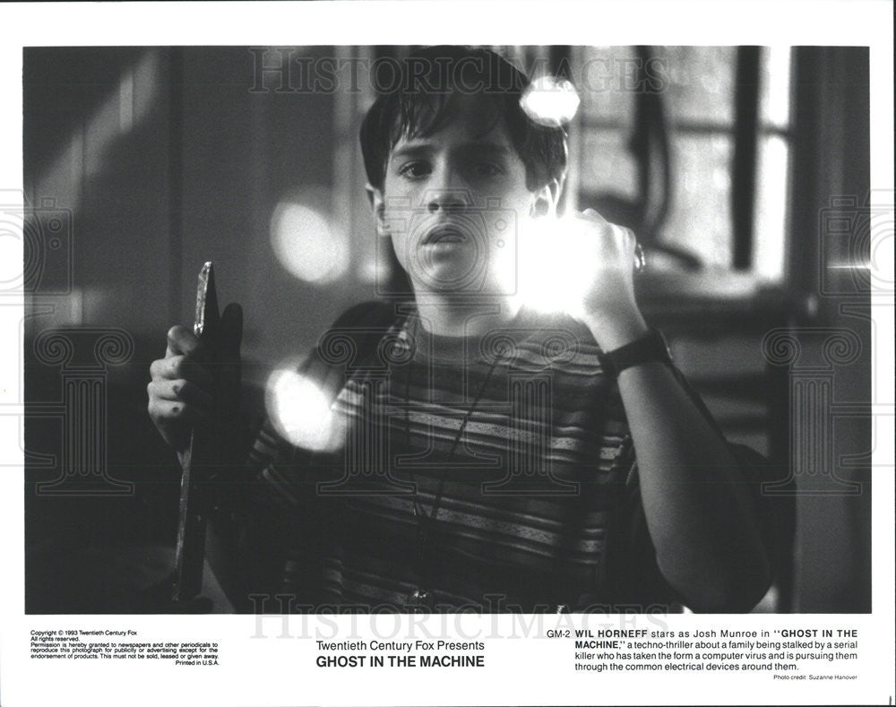 1993 Press Photo Will Horneff Stars As Josh Munroe In Ghost In The Machine - Historic Images