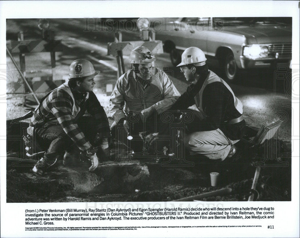 1989 Press Photo Bill Murray Dan Aykroyd Harold Ramis Actors Ghostbusters II - Historic Images