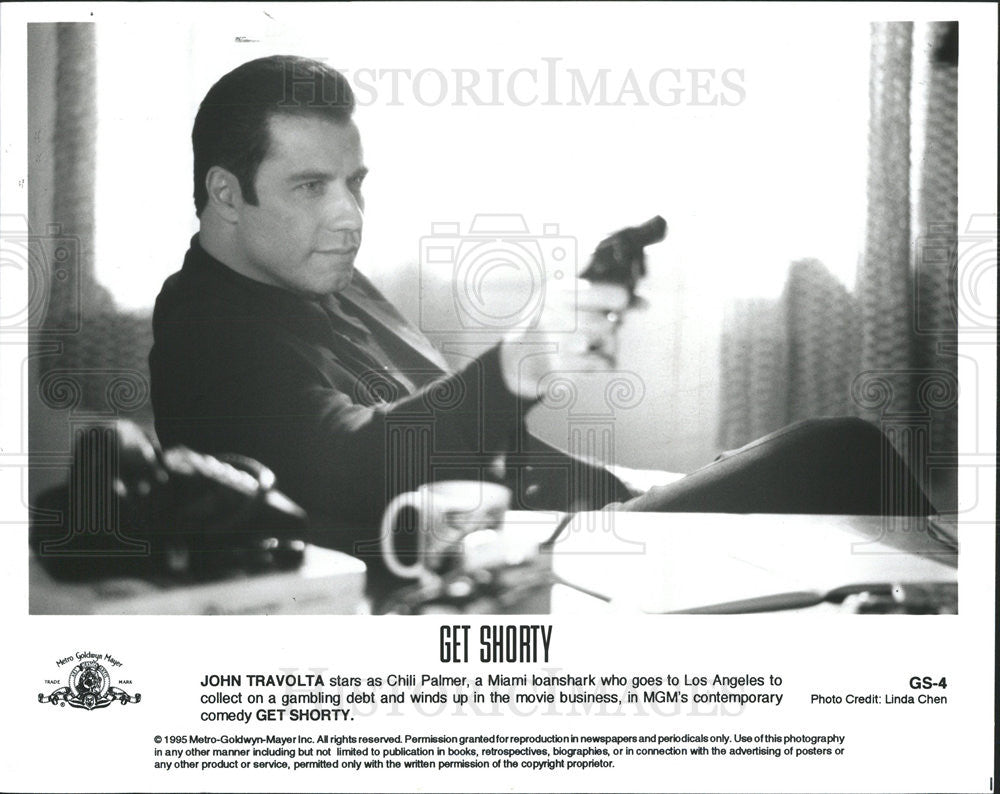 1995 Press Photo John Travolta Stars As Chili Palmer In &quot;Get Shorty&quot; - Historic Images