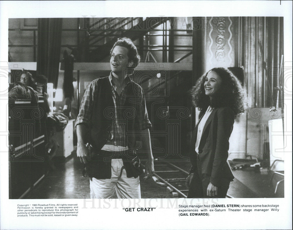 1983 Press Photo Daniel Stern &amp; Gail Edwards Star In &quot;Get Crazy&quot; - Historic Images