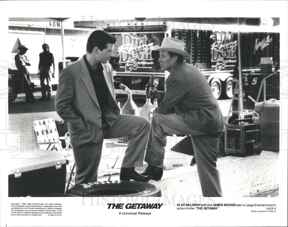 1993 Press Photo Alec Baldwin James Woods Actors Getaway - Historic Images