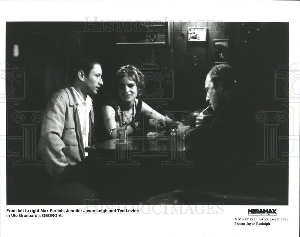 1995 Press Photo Max Perlich Jennifer Jason Leigh Ted Levine Actors Georgia - Historic Images