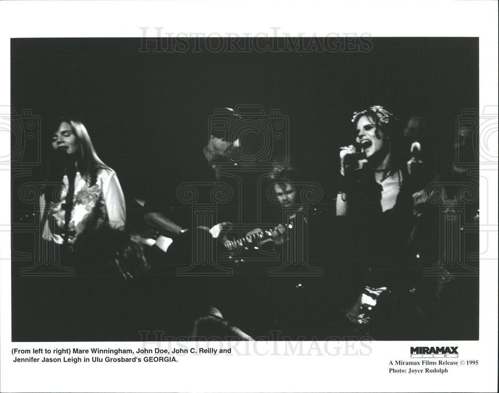 1995 Press Photo Mare Winningham, John Doe, John Reilly &amp; Jennifer Jason Leigh - Historic Images