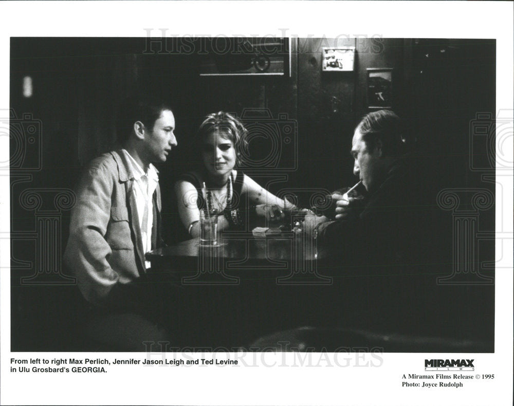 1995 Press Photo Max Perlich Jennifer Jason Leigh Ted Levine Actors Georgia - Historic Images