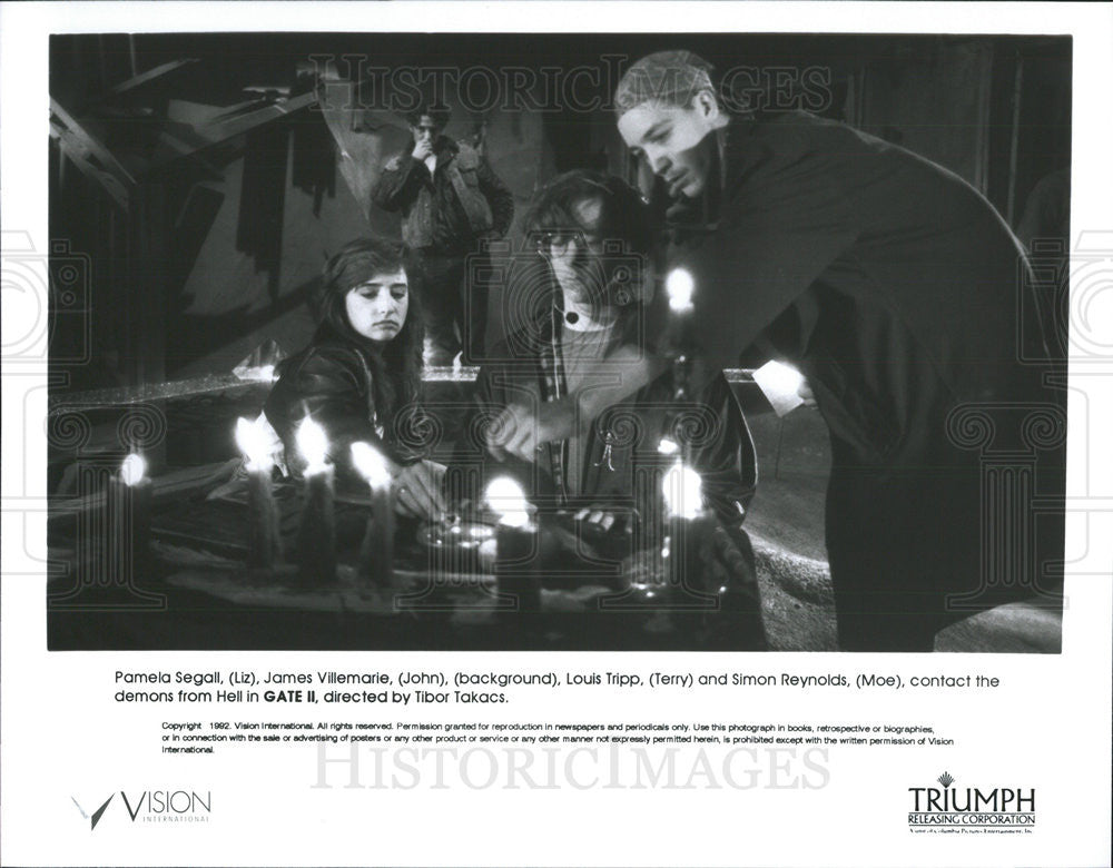 1992 Press Photo Pamela Segall, James Villemarie, Louis Tripp &amp; Simon Reynolds - Historic Images