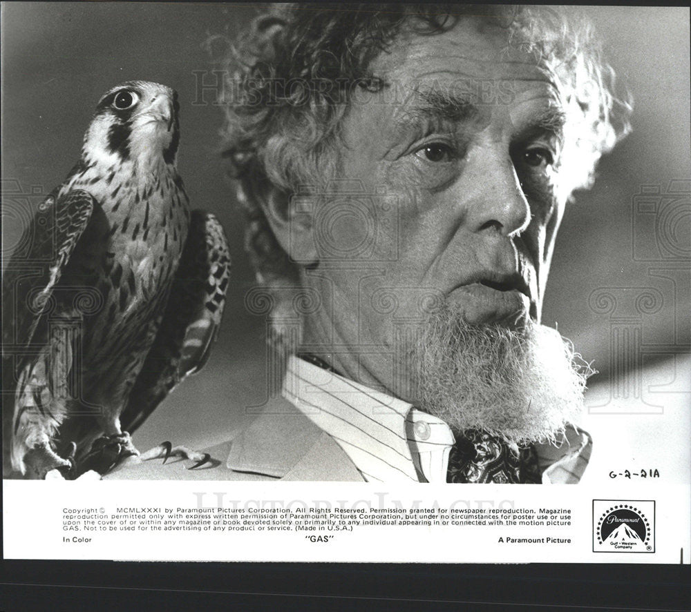 1981 Press Photo Sterling Hayden Plays Duke Stuyvesant In &quot;Gas&quot; - Historic Images