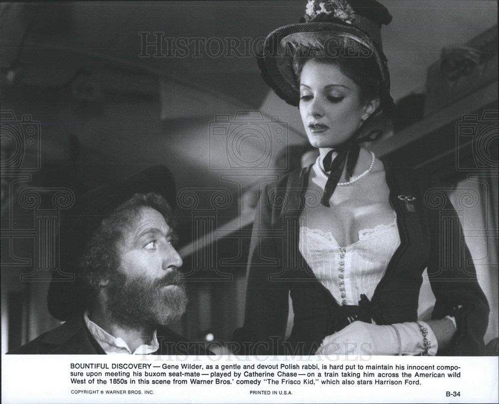 1979 Press Photo Gene Wilder &amp; Catherine Chase Star In The Frisco Kid - Historic Images