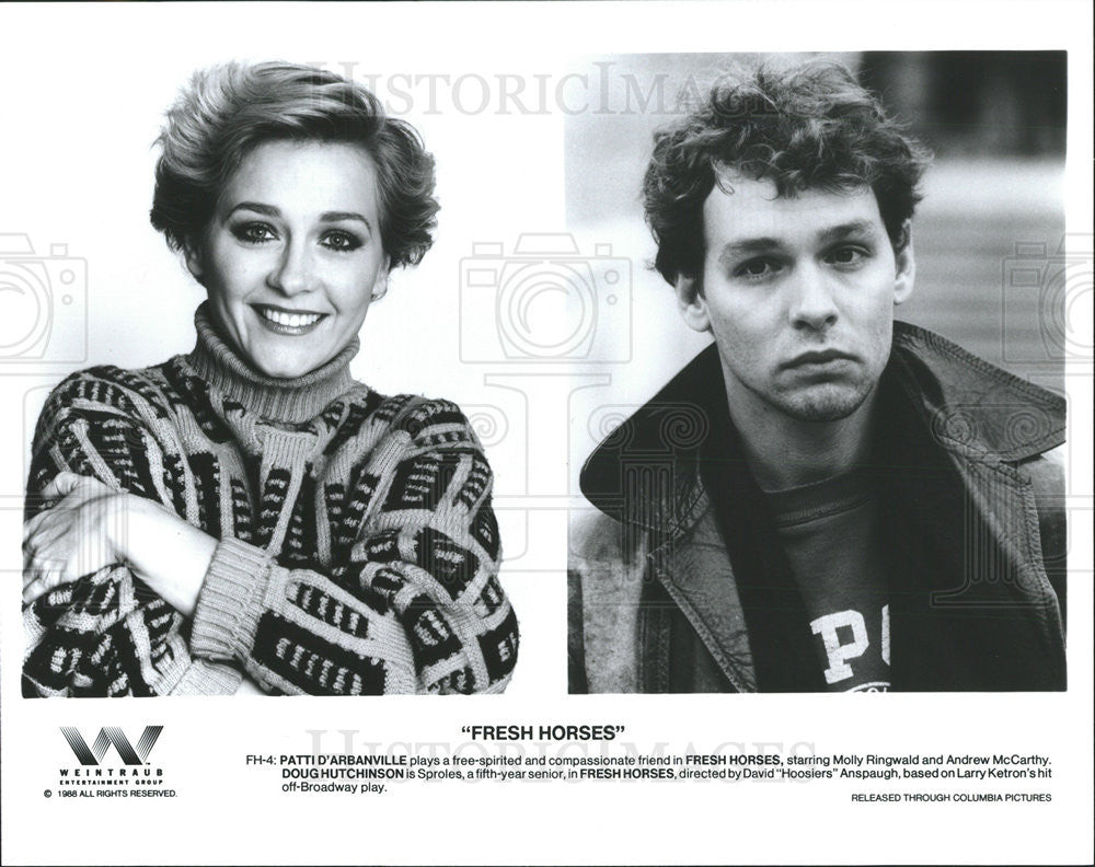 1988 Press Photo Patti D&#39;Arbanville Actress Doug Hutchinson Actor Fresh Horses - Historic Images