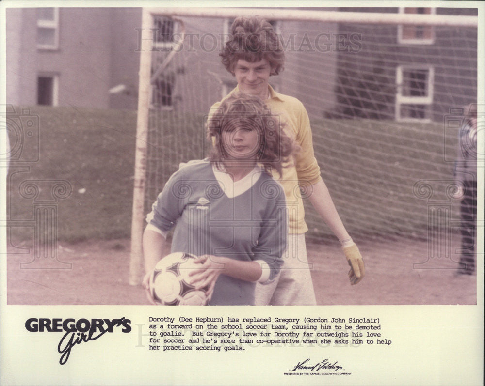 Press Photo Dee Hepburn Gordon John Sinclair Actors Gregory&#39;s Girl - Historic Images