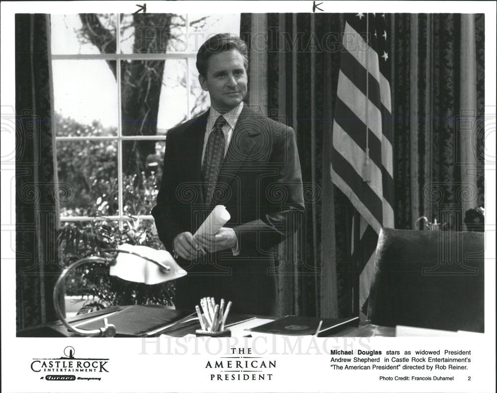 Press Photo Michael Douglas Actor American President - Historic Images