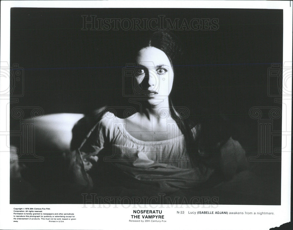 1979 Press Photo Isabelle Adjani Actress Nosferatu Vampyre - Historic Images