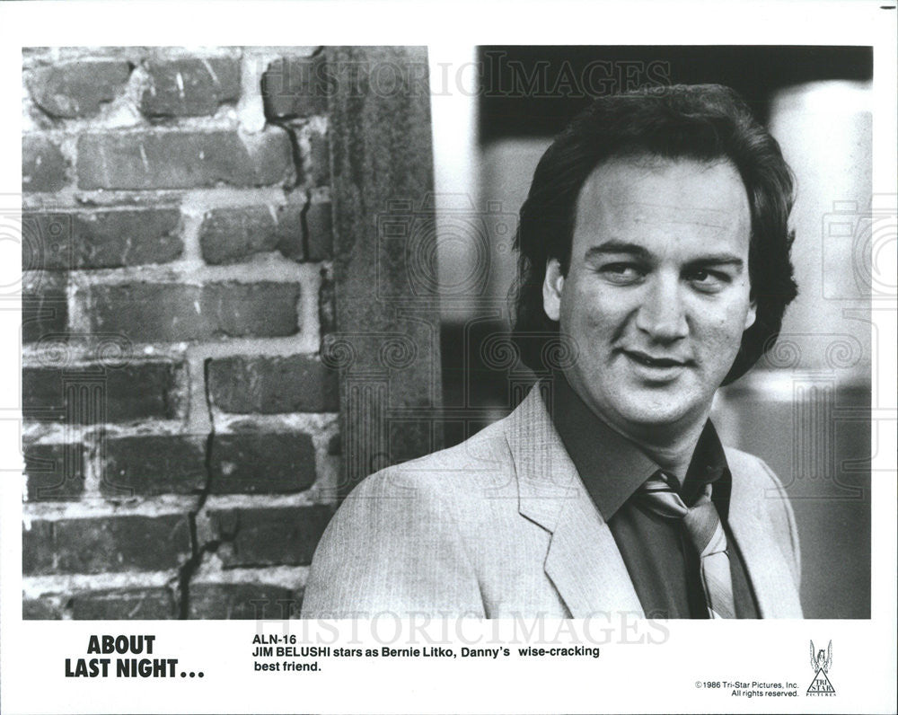 1986 Press Photo Jim Belushi Actor About Last Night - Historic Images