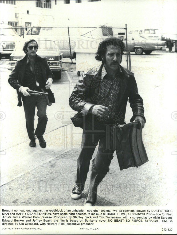 Press Photo Dustin Hoffman Harry Dean Stanton Actors Straight Time - Historic Images