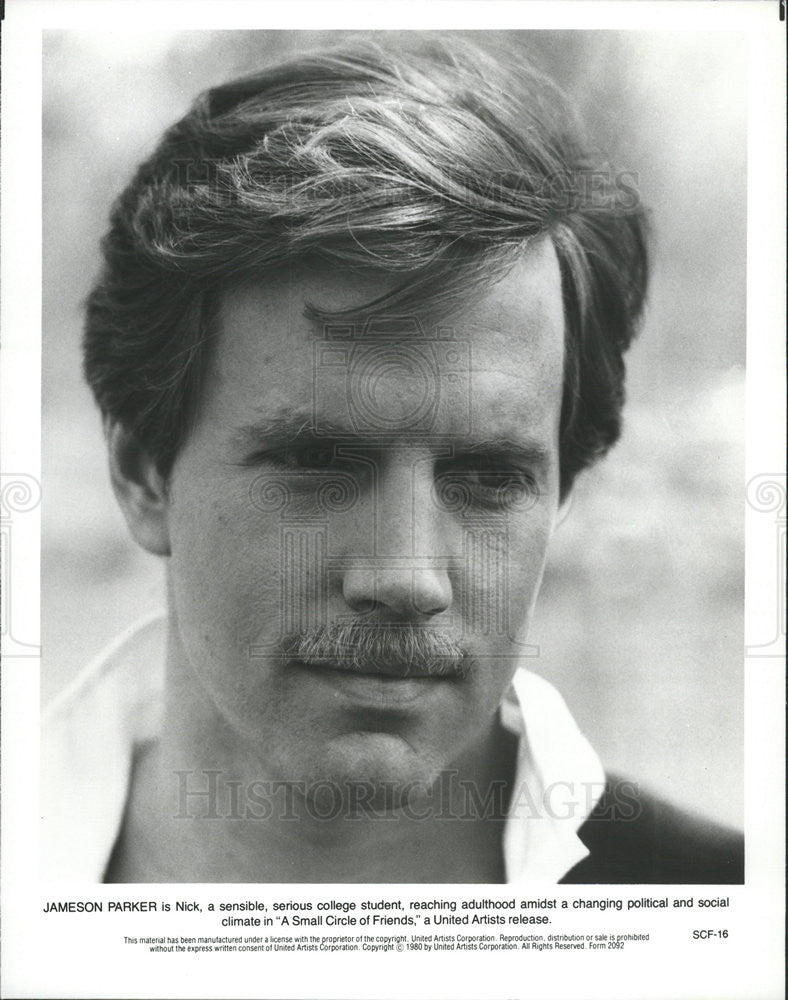 1980 Press Photo Jameson Parker Actor Small Circle Friends Film Movie - Historic Images