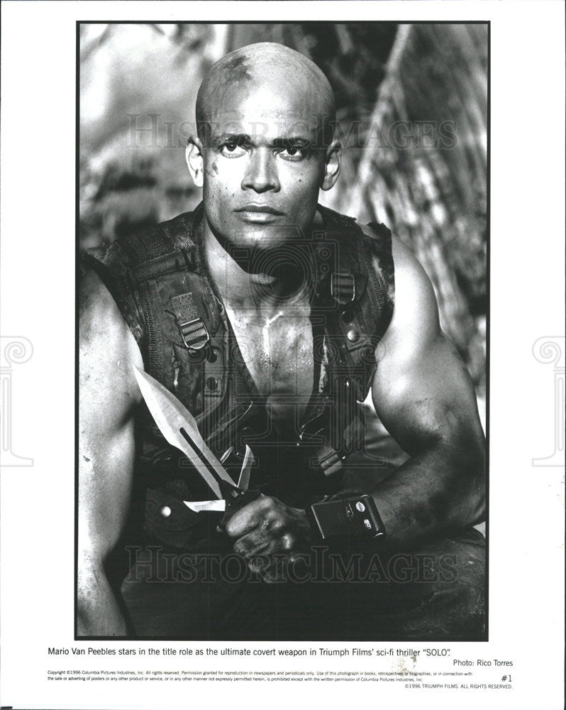 1996 Press Photo Mario Van Peebles star in &quot;Solo&quot; - Historic Images