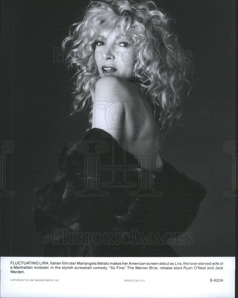 1981 Press Photo Mariangela Melato stars in &quot;So Fine&quot; - Historic Images