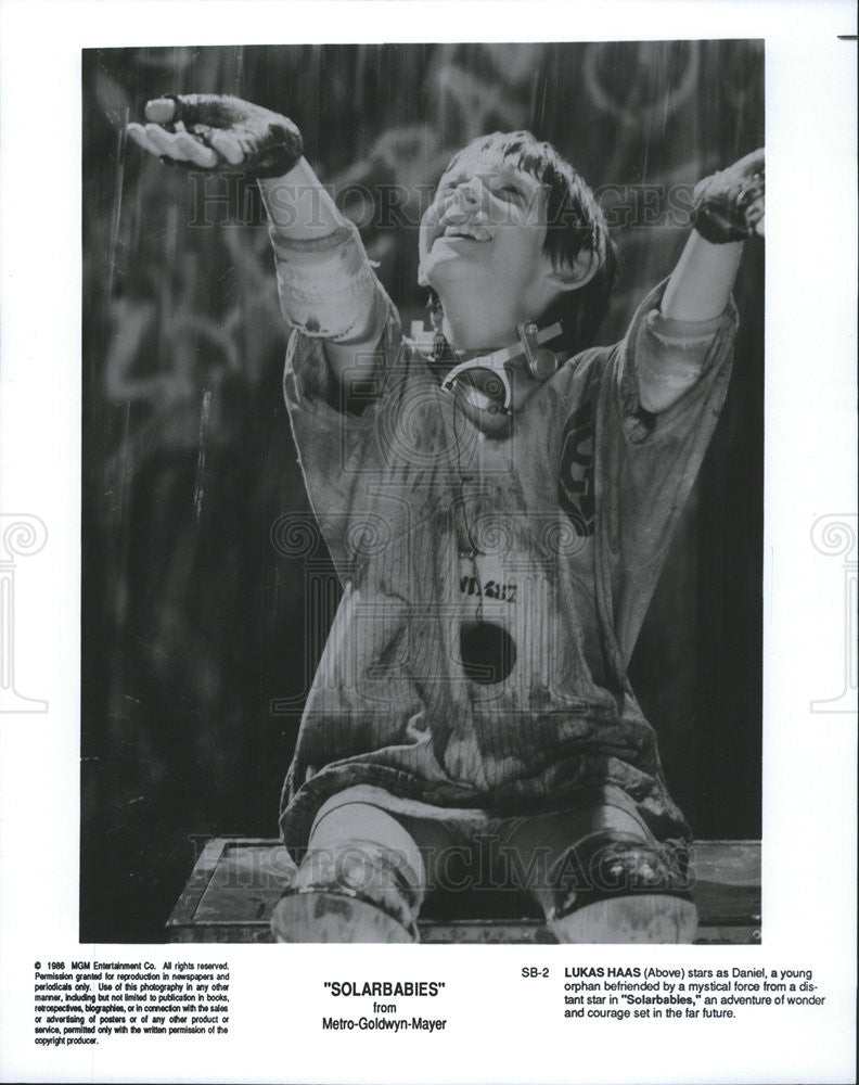 1986 Press Photo Lukas Haas stars in &quot;Solarbabies&quot; - Historic Images