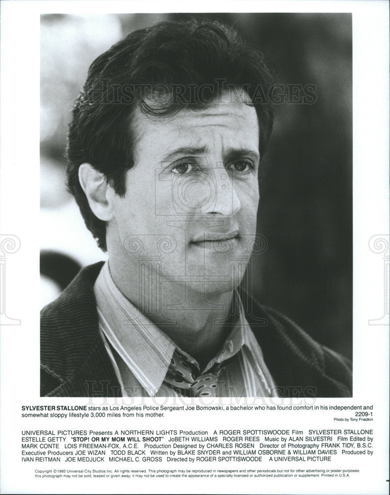 1992 Press Photo Sylvester Stallone stars in &quot;Stop! or My Mom Will Shoot&quot; - Historic Images