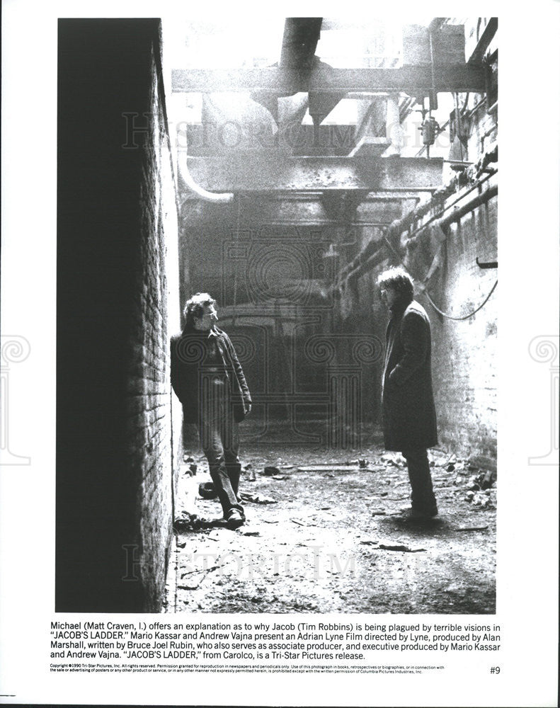 1990 Press Photo Matt Craven &amp; Tim Robbins in &quot;Jacob&#39;s Ladder&quot; - Historic Images