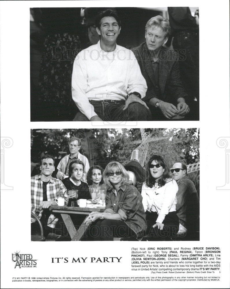 1996 Press Photo It&#39;s My Party Film Eric Roberts Bruce Davison Paul Regina - Historic Images