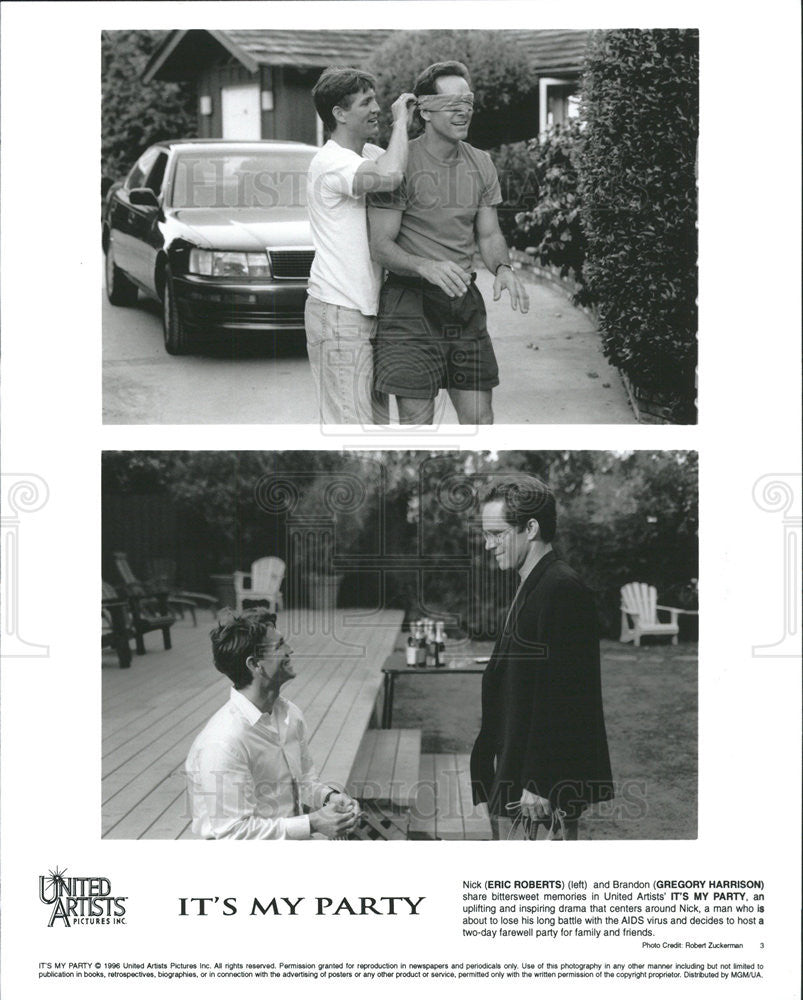 1996 Press Photo It&#39;s My Party Film Eric Roberts Gregory Harrison Scenes - Historic Images