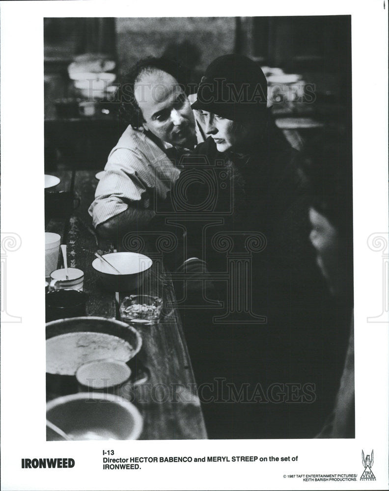 1987 Press Photo Hector Babenco Director Meryl Streep Actress Ironweed Set - Historic Images